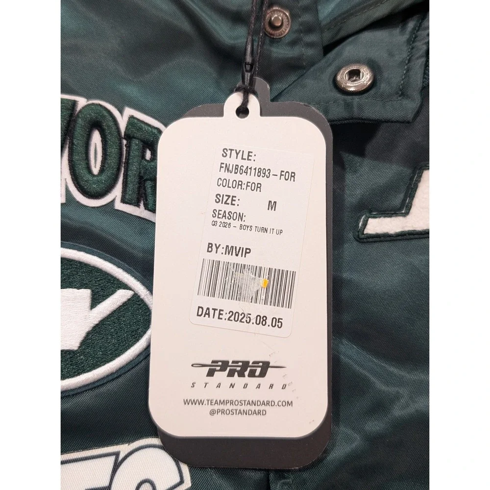 Pro Standard New York Jets Kids Satin Varsity Jacket New FNJB6411893-FOR Size M
